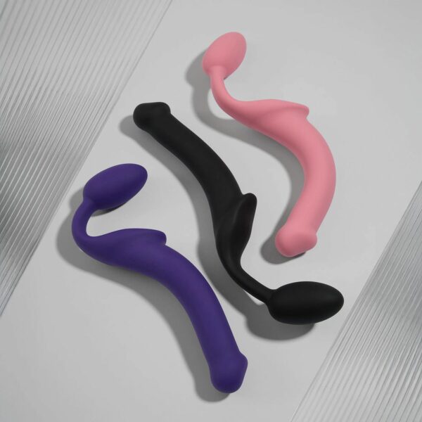 Безремінний страпон Strap-On-Me Rose L, повністю регульований, діаметр 3,7 см - Зображення 10