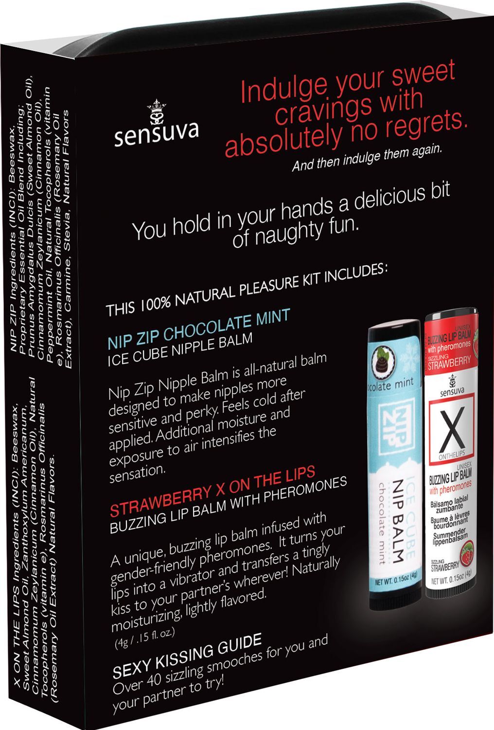 Подарунковий набір Sensuva Lips & Nips Pleasure Kit - Chocolate Strawberry 2 x 4г - Зображення 2