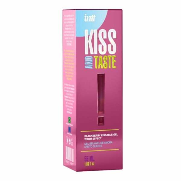 Масажний гель Intt KISS AND TASTE! (55 мл) зі смаком ожини - Зображення 3