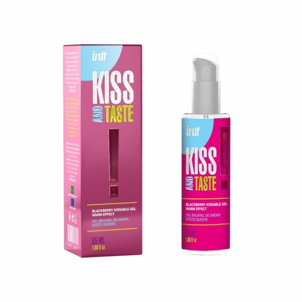 Масажний гель Intt KISS AND TASTE! (55 мл) зі смаком ожини - Зображення 2