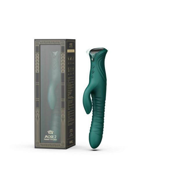 Пульсатор-кролик з вібрацією Zalo Mose 2 Turquoise Green - Зображення 14