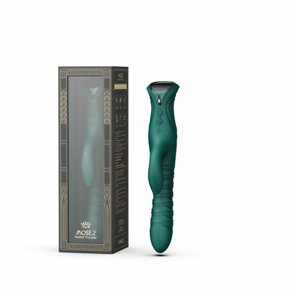 Пульсатор-кролик з вібрацією Zalo Mose 2 Turquoise Green - Зображення 15