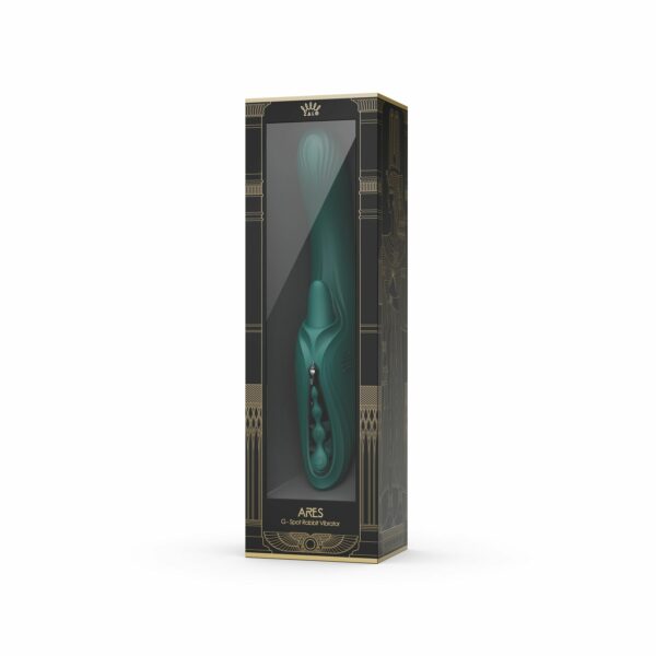 Вібратор-кролик Zalo Ares Turquoise Green - Зображення 17