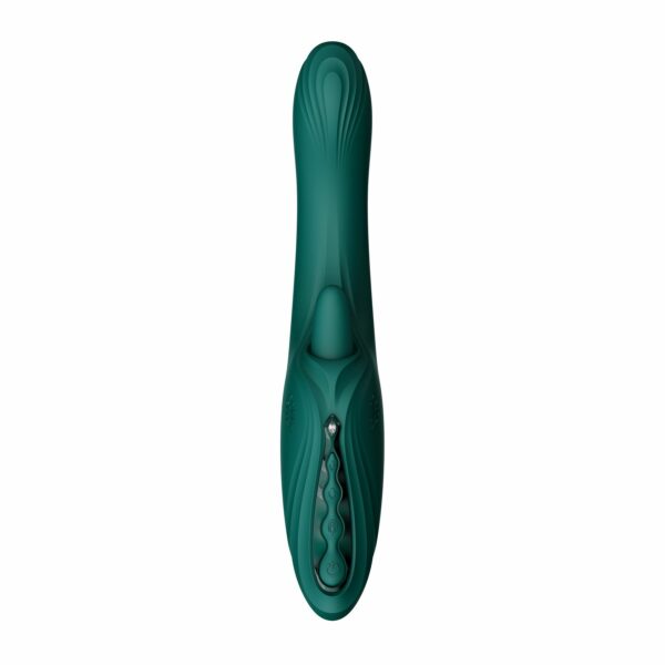 Вібратор-кролик Zalo Ares Turquoise Green - Зображення 2