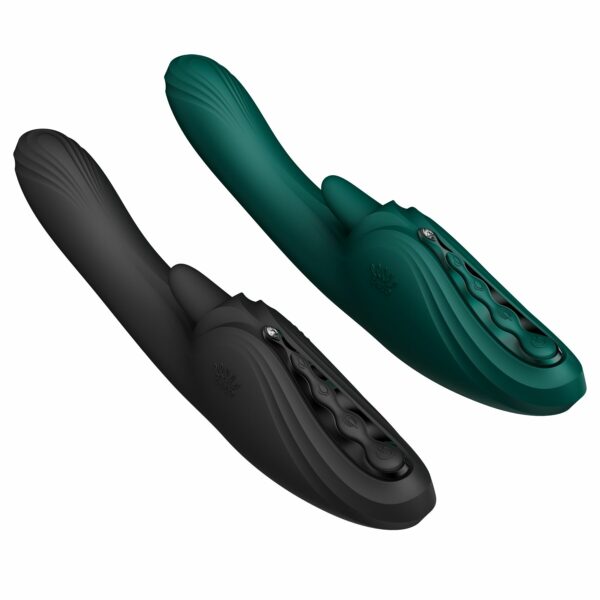 Вібратор-кролик Zalo Ares Turquoise Green - Зображення 19