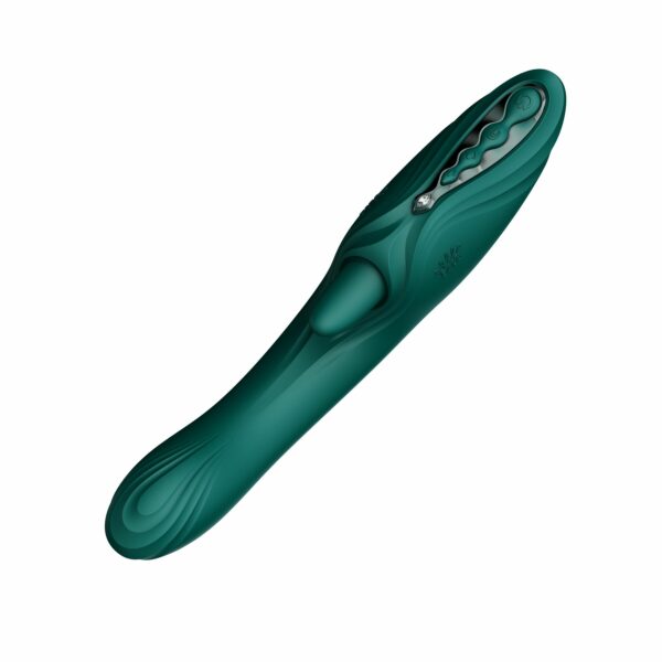 Вібратор-кролик Zalo Ares Turquoise Green - Зображення 3