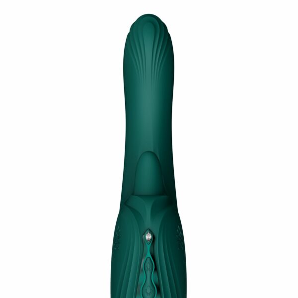 Вібратор-кролик Zalo Ares Turquoise Green - Зображення 13
