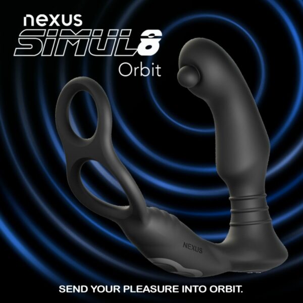 Стимулятор простати Nexus SIMUL8 Orbit Edition з ерекційним кільцем - Зображення 7