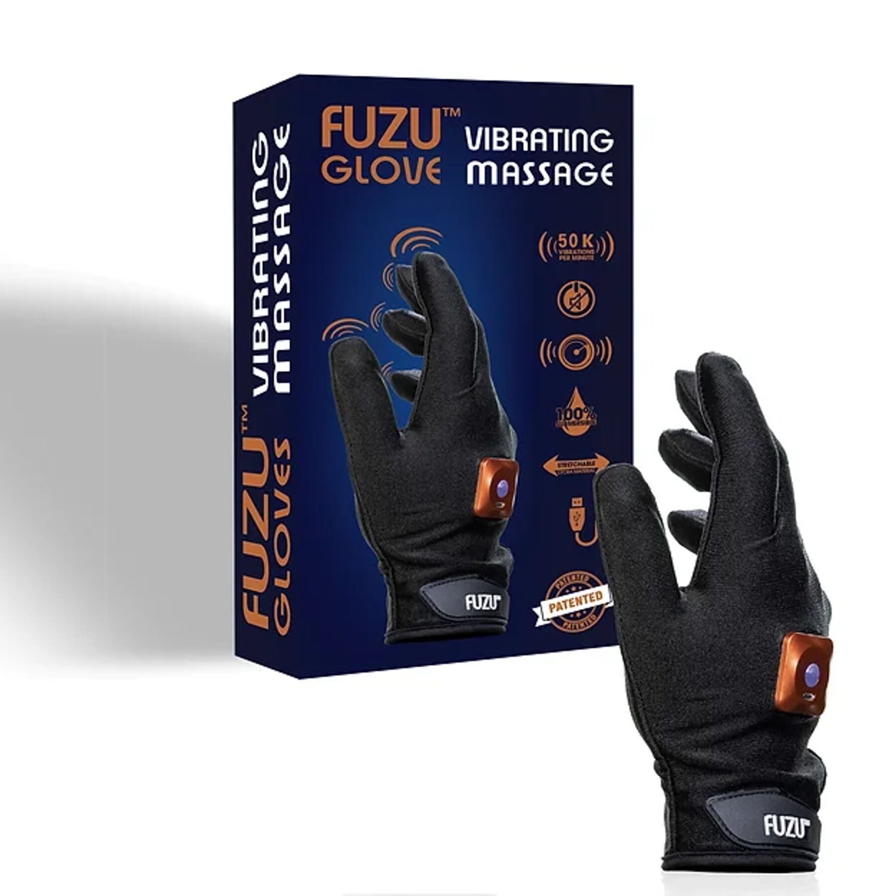 Віброрукавичка (права) FUZU Gloves Vibrating Massage Right Hand, 11 режимів - Зображення 2