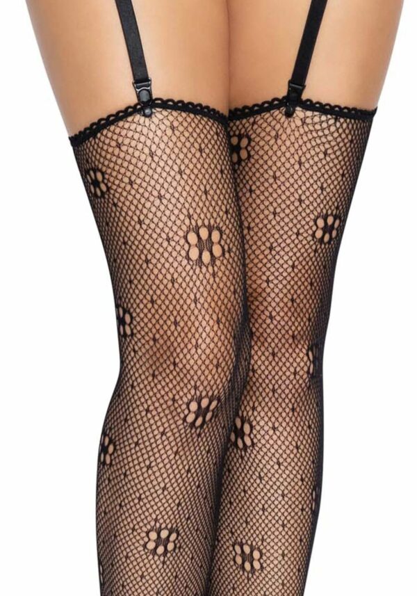 Панчохи Leg Avenue Daisy Dot Fishnet Stockings One Size Black - Зображення 4