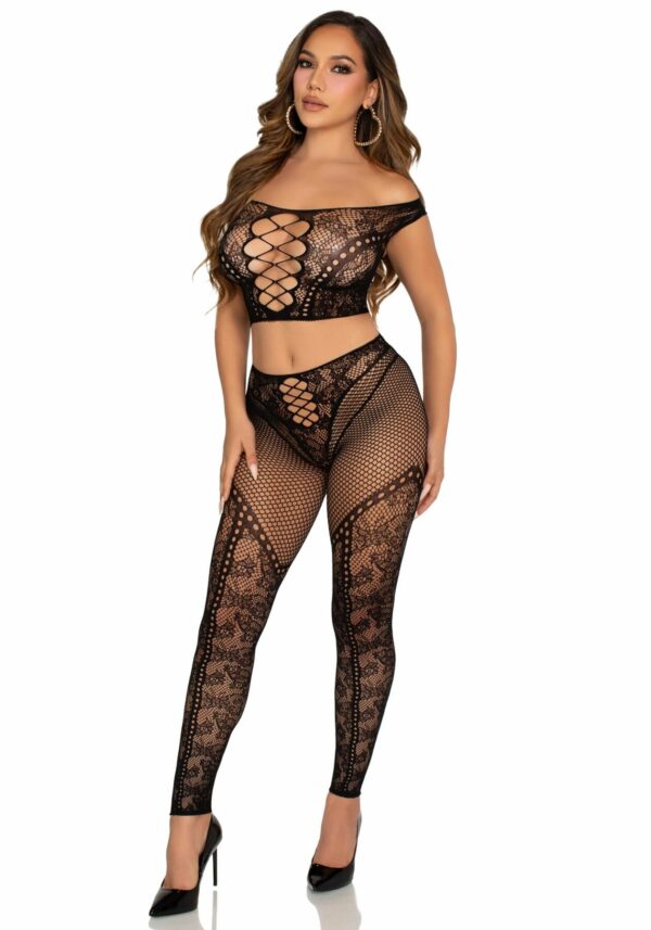Комплект Leg Avenue Off Shoulder Crop Top and Legging One Size - Зображення 3