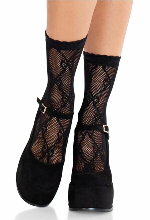 Шкарпетки Leg Avenue Bow Net Anklets - Зображення 2