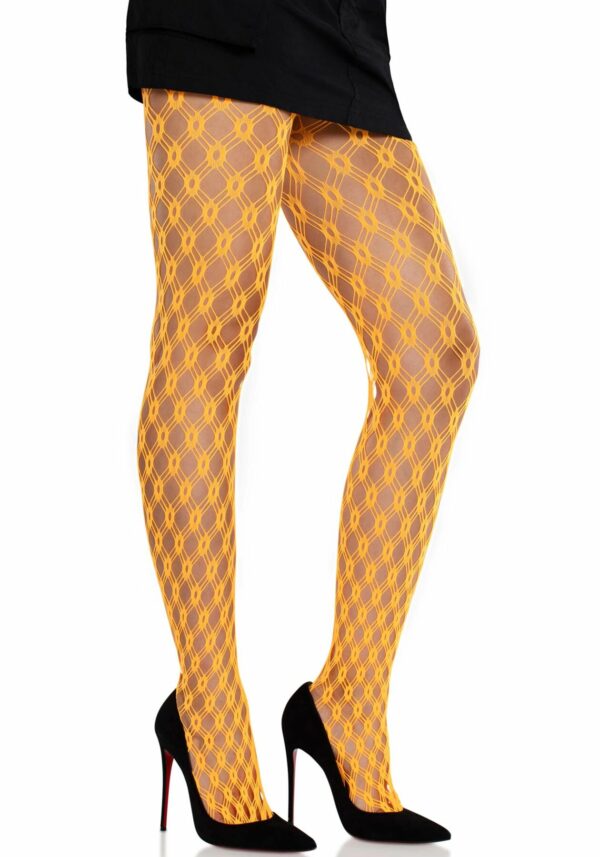 Колготки Leg Avenue Eyelet Net Tights Neon Orange One Size - Зображення 4