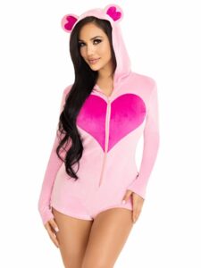 Комбінезон «Солодкий ведмедик» Leg Avenue Sweetheart Bear Velvet Romper S