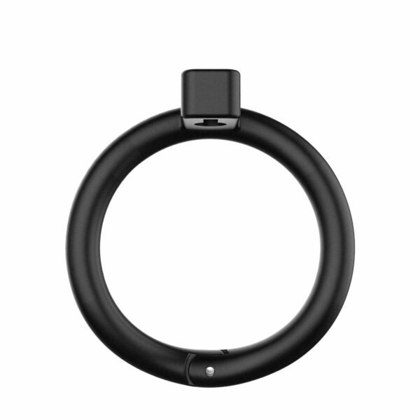 Клітка для пеніса LOCKINK SEVANDA Plastic Penis Chastity Cage, чорна, 3 кільця різних розмірів - Зображення 4