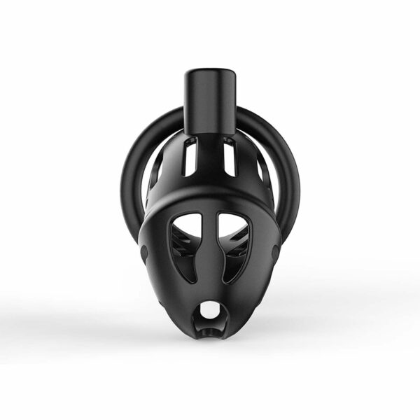 Клітка для пеніса LOCKINK SEVANDA Plastic Penis Chastity Cage, чорна, 3 кільця різних розмірів - Зображення 3