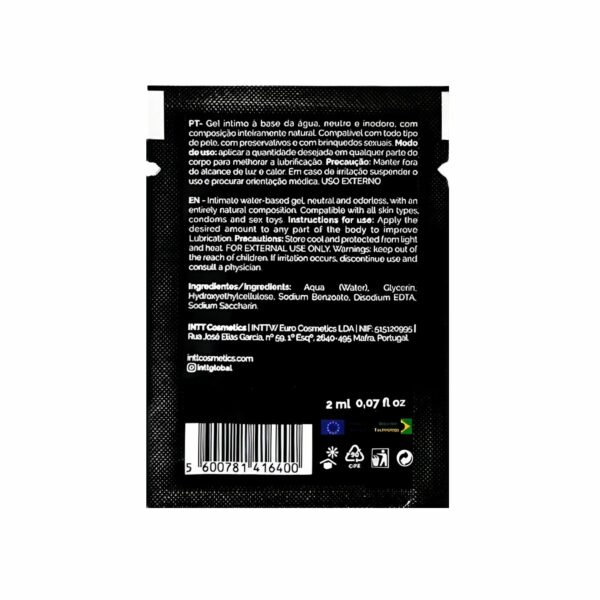 Пробник лубриканта на водній основі Intt My Lube Natural, 2 мл - Зображення 2