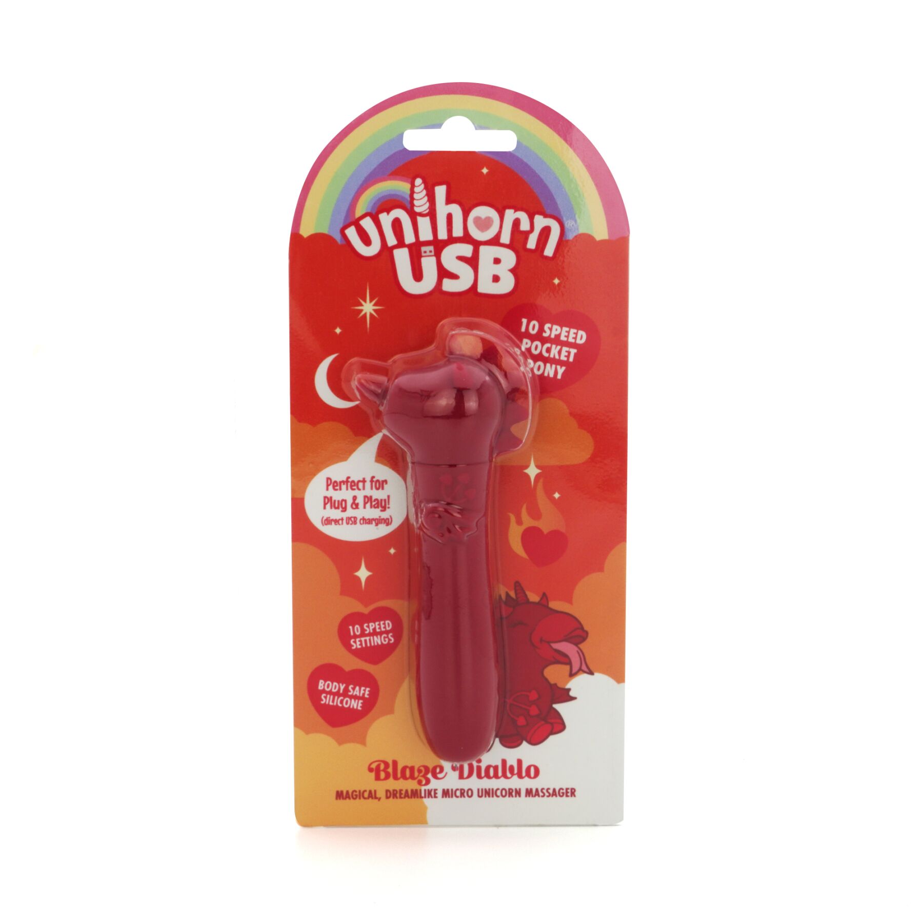 Вібратор-єдиноріжка Unihorn USB Bullet - Blaze Diablo, віброкуля, USB-зарядка - Зображення 6