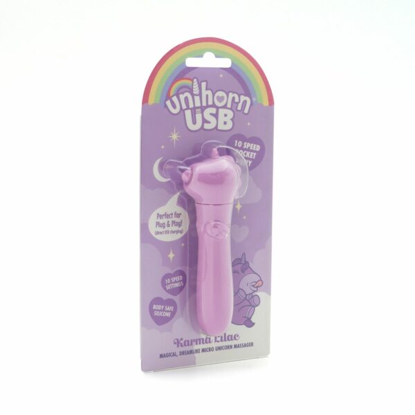 Вібратор-єдиноріжка Unihorn USB Bullet - Karma Lilac, віброкуля, USB-зарядка - Зображення 4