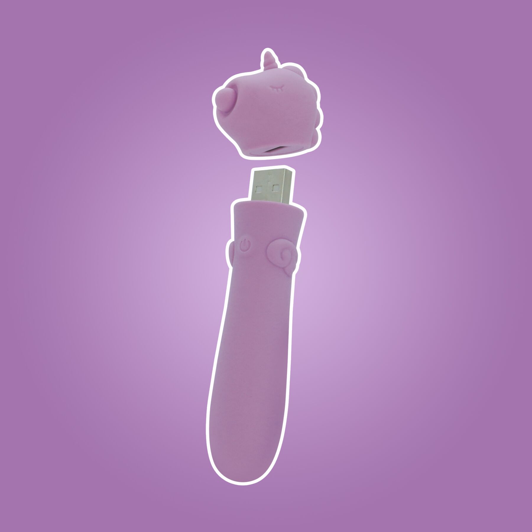 Вібратор-єдиноріжка Unihorn USB Bullet - Karma Lilac, віброкуля, USB-зарядка - Зображення 8