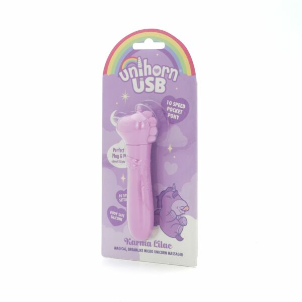 Вібратор-єдиноріжка Unihorn USB Bullet - Karma Lilac, віброкуля, USB-зарядка - Зображення 3