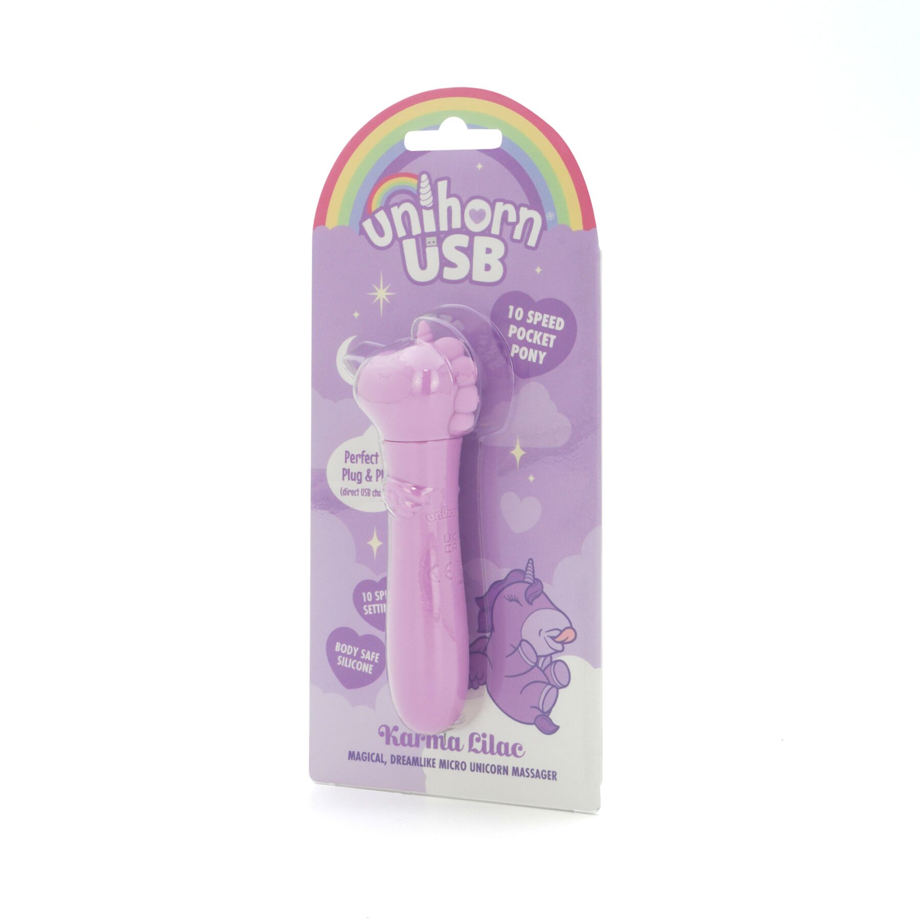 Вібратор-єдиноріжка Unihorn USB Bullet - Karma Lilac, віброкуля, USB-зарядка - Зображення 3
