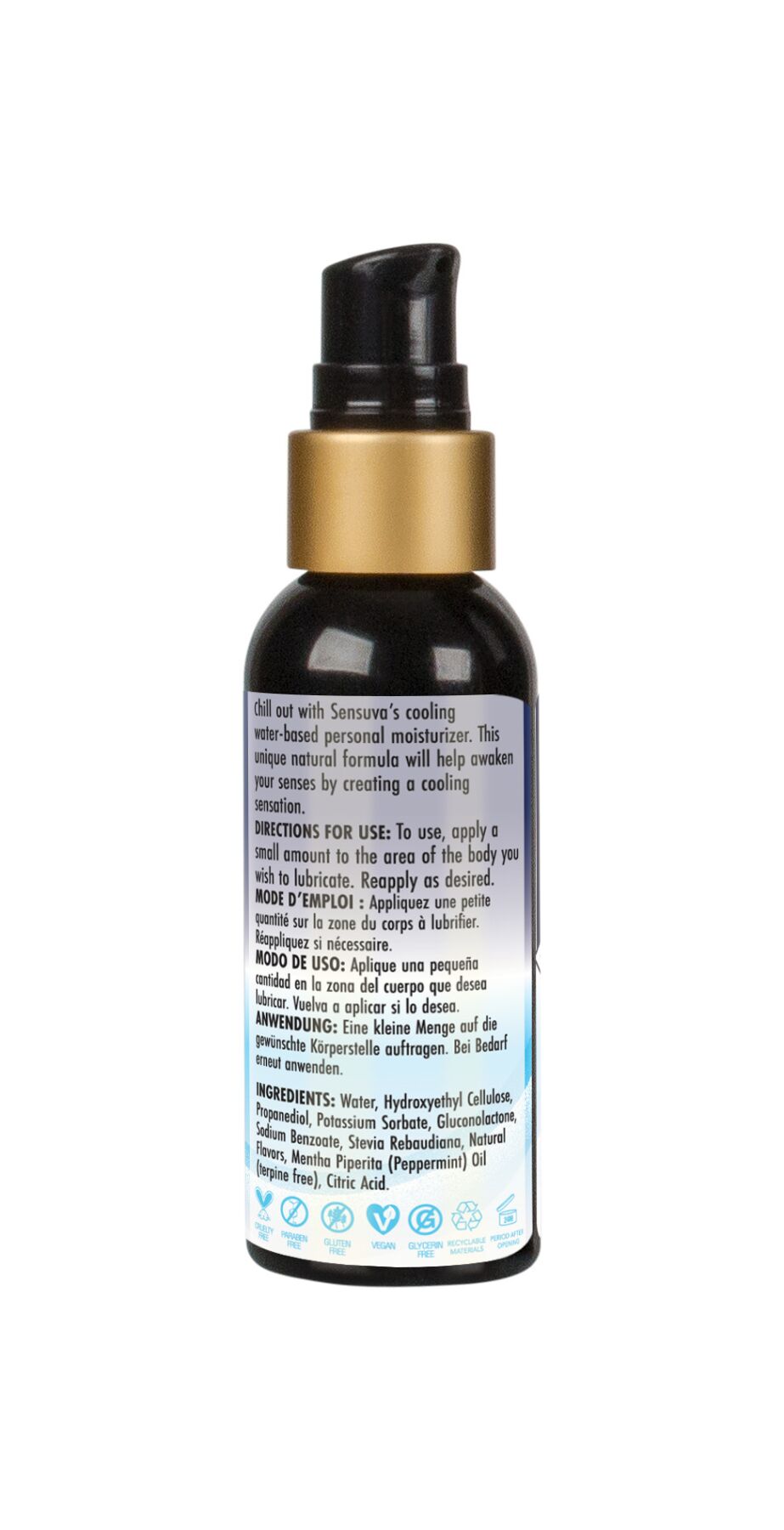 Лубрикант на водній основі Sensuva - Arctic Chill Cooling (57 мл), без гліцерину та парабенів - Зображення 2