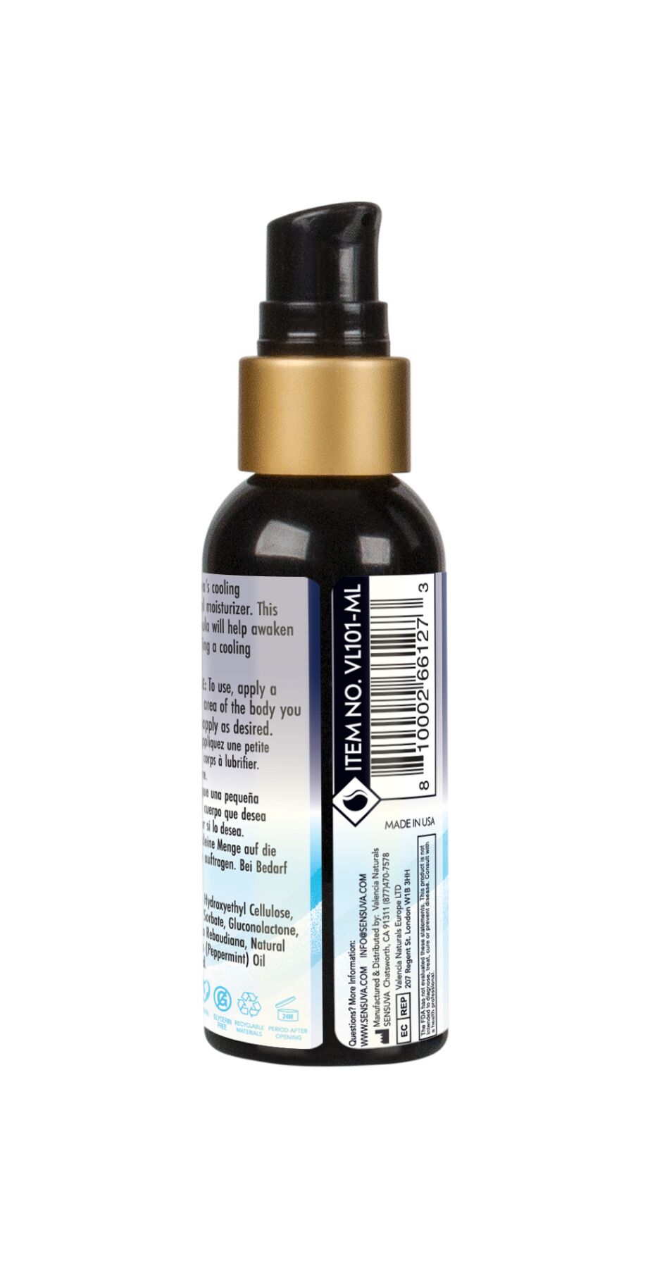 Лубрикант на водній основі Sensuva - Arctic Chill Cooling (57 мл), без гліцерину та парабенів - Зображення 3