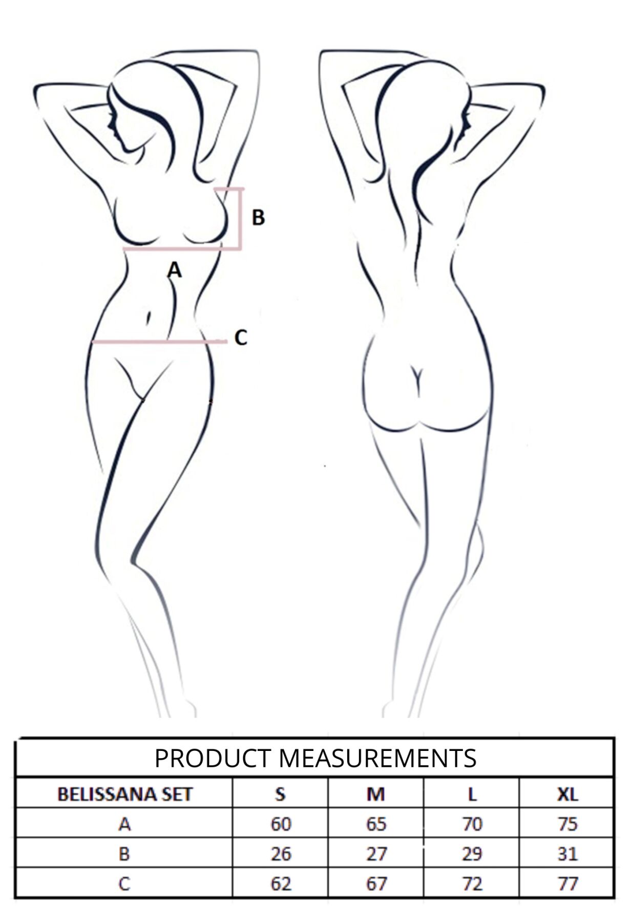 Комплект Passion BELISSANA SET white L - Зображення 10