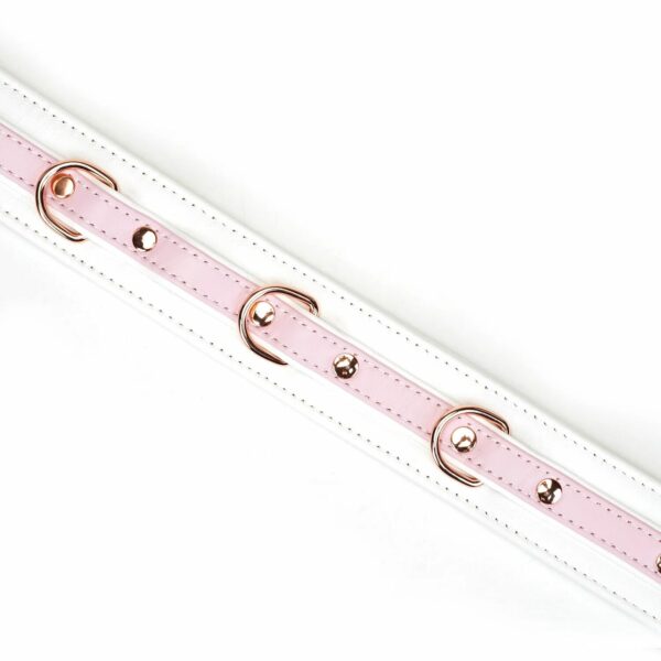 Нашийник з повідцем Liebe Seele White & Pink Fairy Goat Leather Collar - Зображення 3