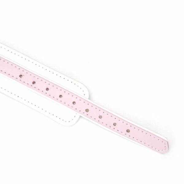 Нашийник з повідцем Liebe Seele White & Pink Fairy Goat Leather Collar - Зображення 5