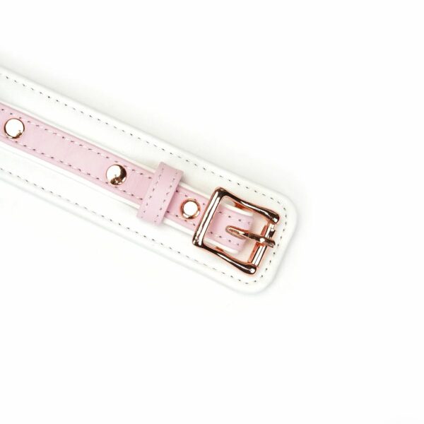 Нашийник з повідцем Liebe Seele White & Pink Fairy Goat Leather Collar - Зображення 4