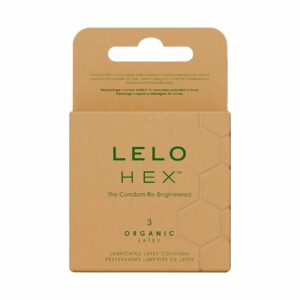 Презервативи LELO HEX Condoms Organic 3 Pack, тонкі та суперміцні