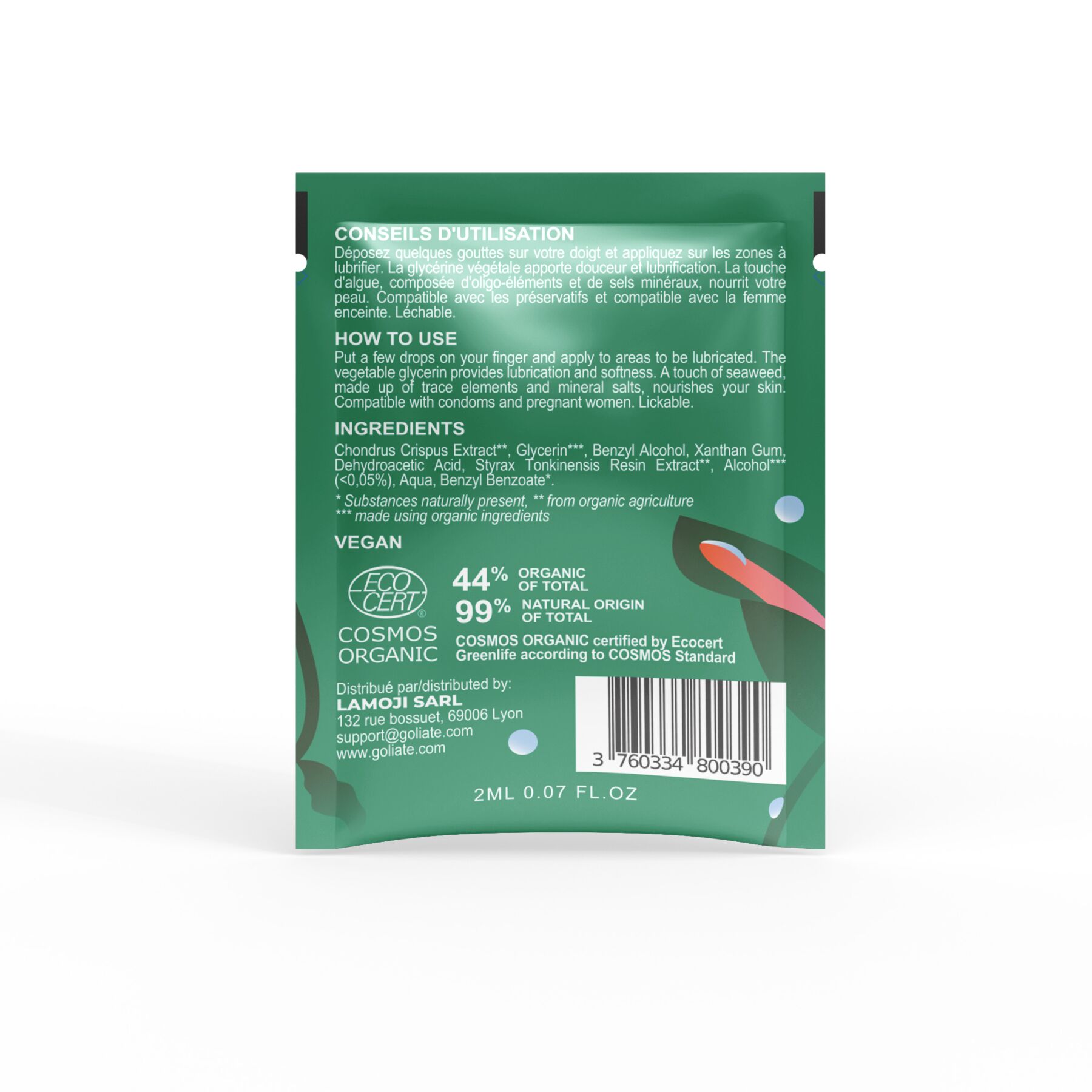Пробник лубриканту Goliate Gel Lubrifiant Intime 2 мл - Зображення 2