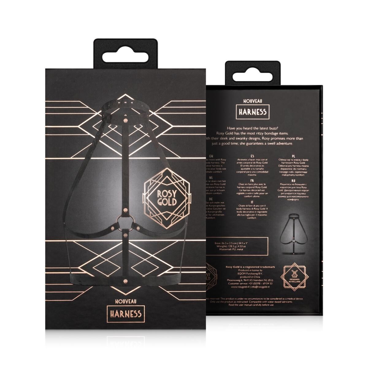 Портупея Rosy Gold - Body Harness - Black - Зображення 7
