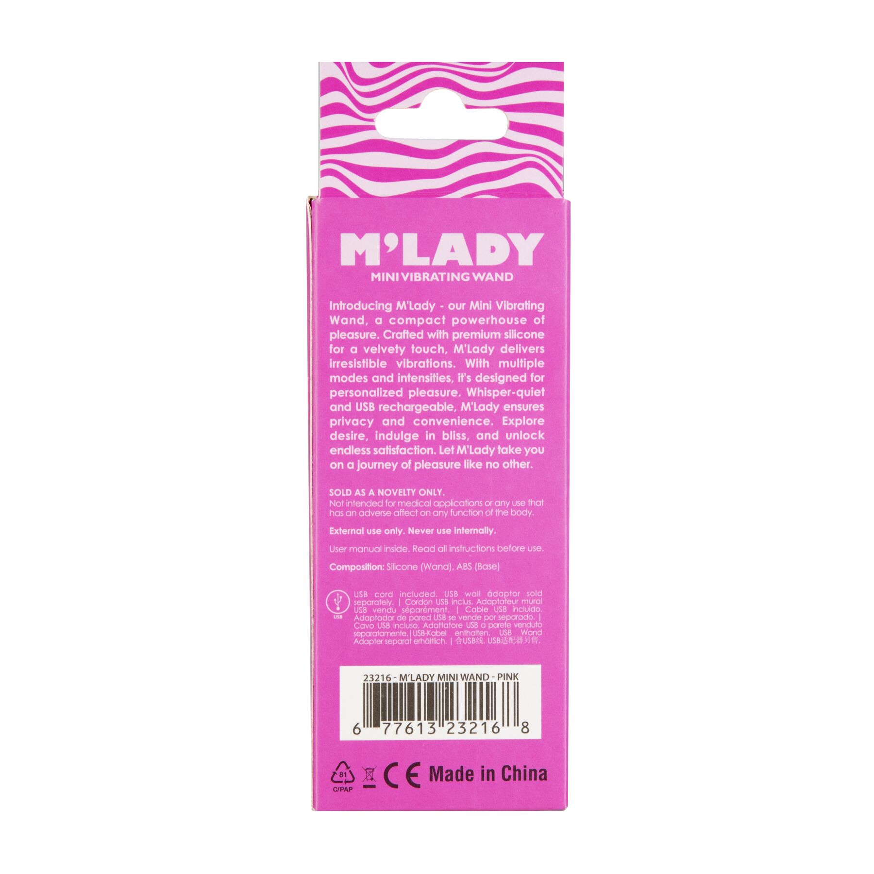 Вібромасажер M’Lady Mini Vibrating Wand Pink - Зображення 3