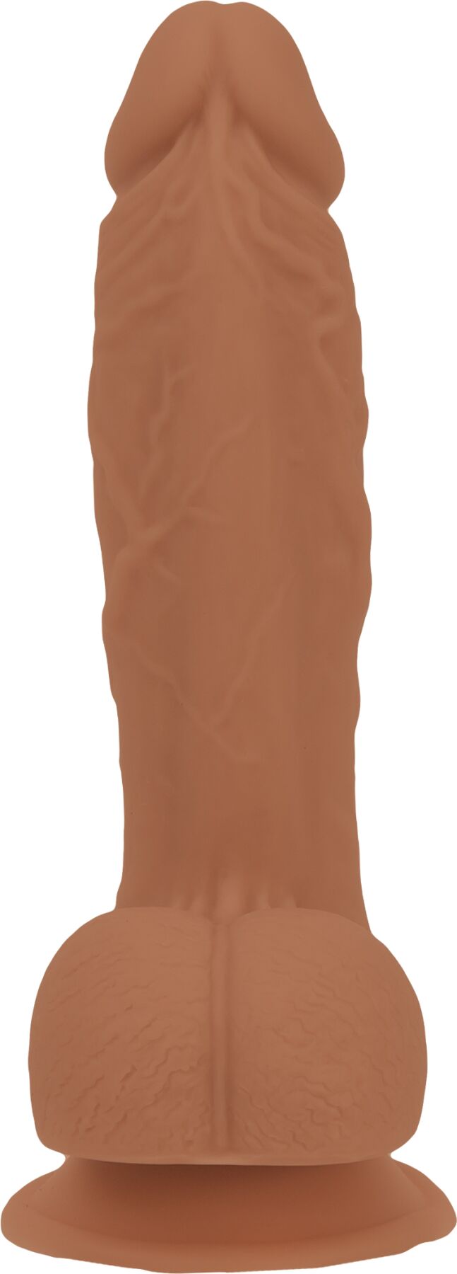 Фалоімітатор ADDICTION Steven 7.5" Silicone Dong Caramel, віброкуля в подарунок - Зображення 3