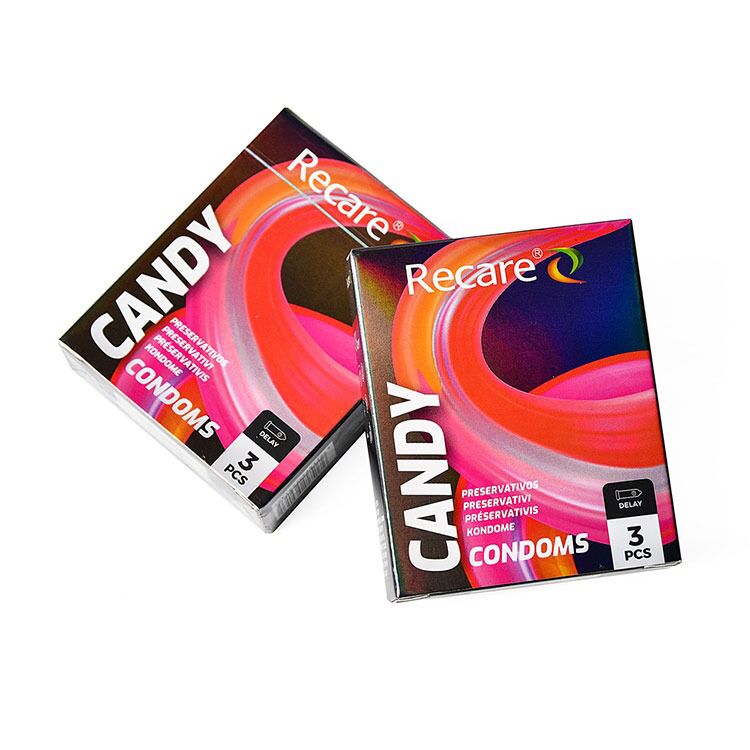 Презервативи Holographic Recare Delay Candy Condoms 3 шт, пролонгувальний ефект, цукерковий аромат - Зображення 3