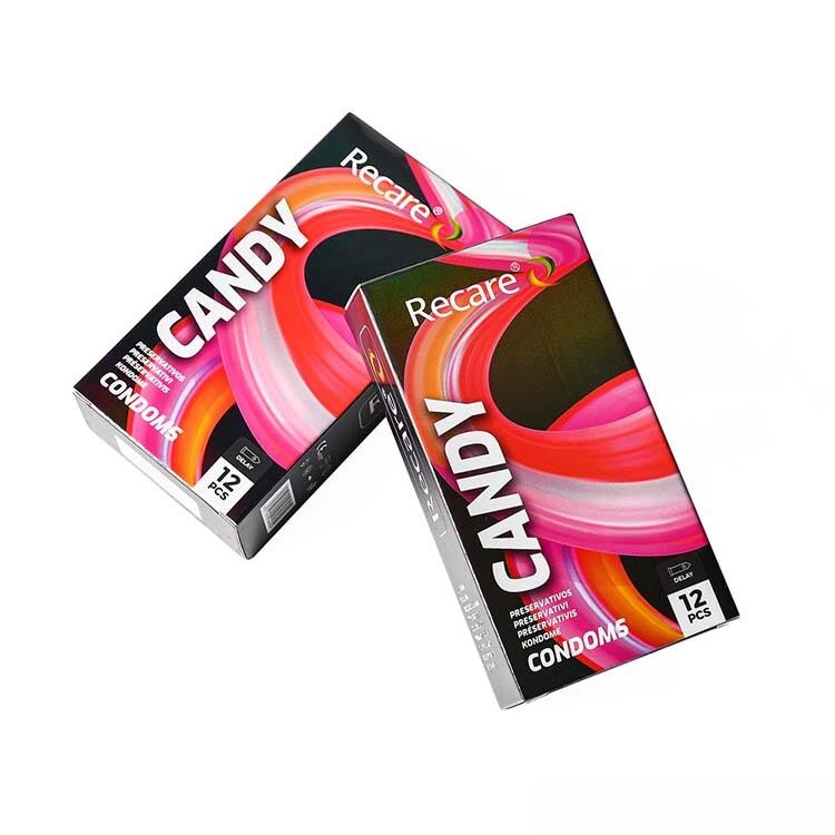 Презервативи Holographic Recare Delay Candy Condoms 12 шт, пролонгувальний ефект, цукерковий аромат - Зображення 3