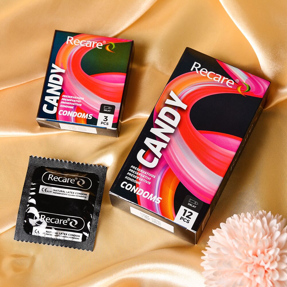 Презервативи Holographic Recare Delay Candy Condoms 12 шт, пролонгувальний ефект, цукерковий аромат - Зображення 5