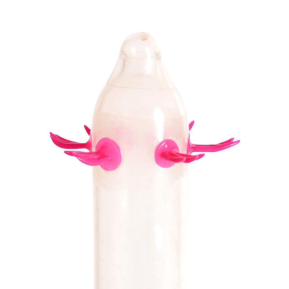 Насадка на член Recare Turquoise Monster Spike Condom (презерватив з вусиками) - Зображення 2