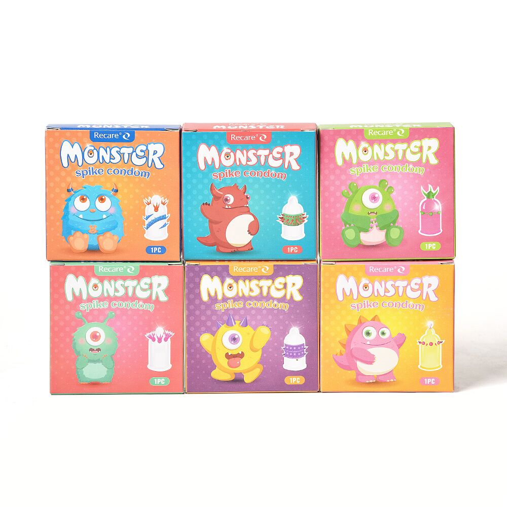 Насадка на член Recare Red Monster Spike Condom (презерватив з рядами шипів) - Зображення 9