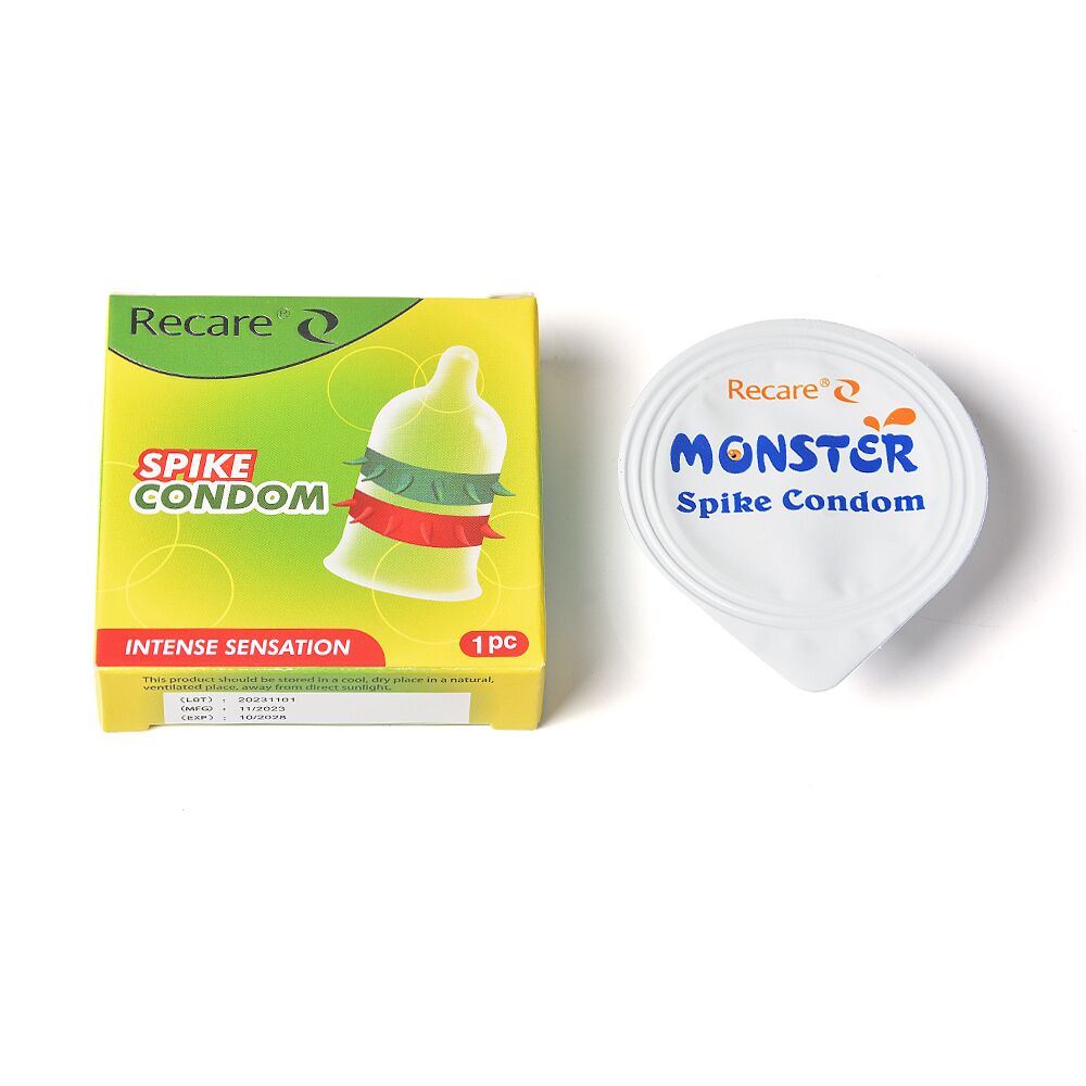 Насадка на член Recare Spike Condom Green (презерватив з рядами шипів) - Зображення 4