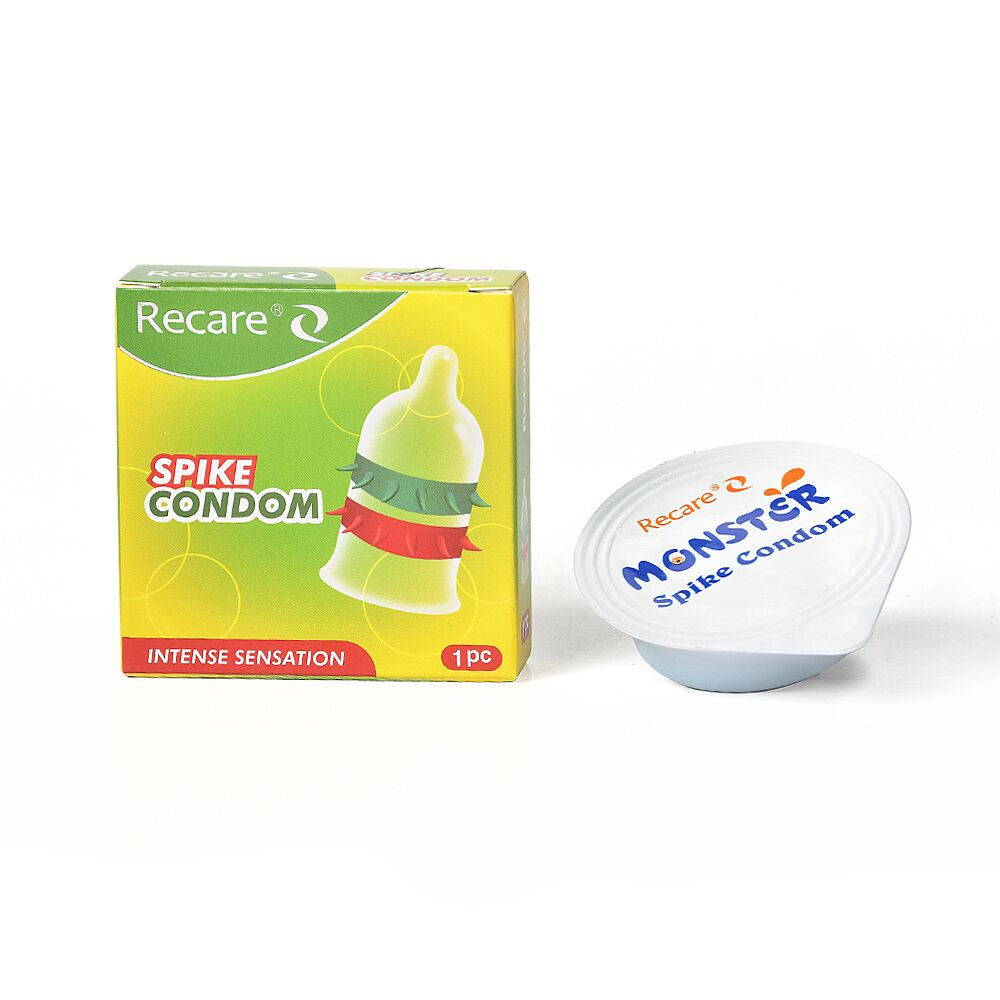 Насадка на член Recare Spike Condom Green (презерватив з рядами шипів) - Зображення 3