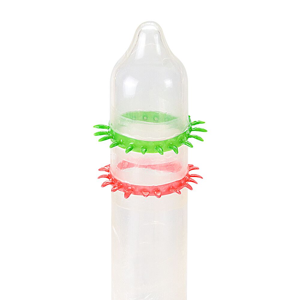 Насадка на член Recare Spike Condom Green (презерватив з рядами шипів) - Зображення 2