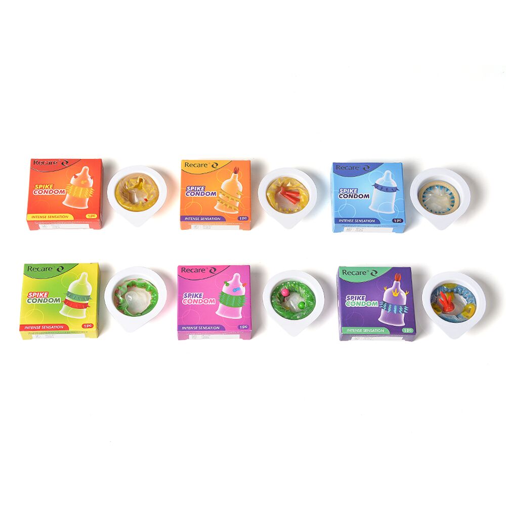 Насадка на член Recare Spike Condom Blue (презерватив з шипами) - Зображення 5