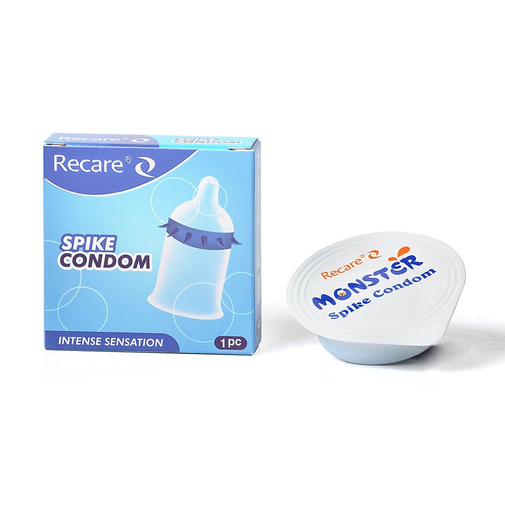 Насадка на член Recare Spike Condom Blue (презерватив з шипами) - Зображення 3