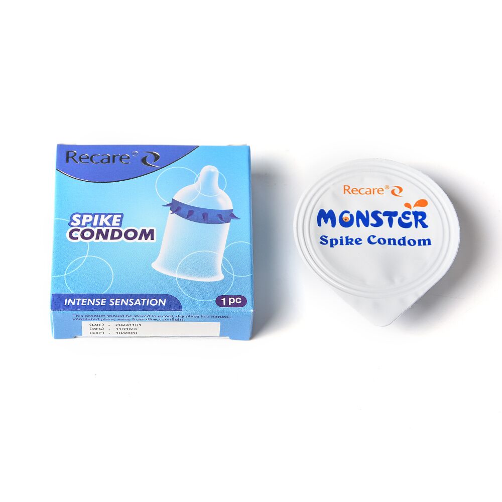 Насадка на член Recare Spike Condom Blue (презерватив з шипами) - Зображення 4