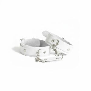 Наручники із натуральної шкіри Art of Sex - Eva, колір білий