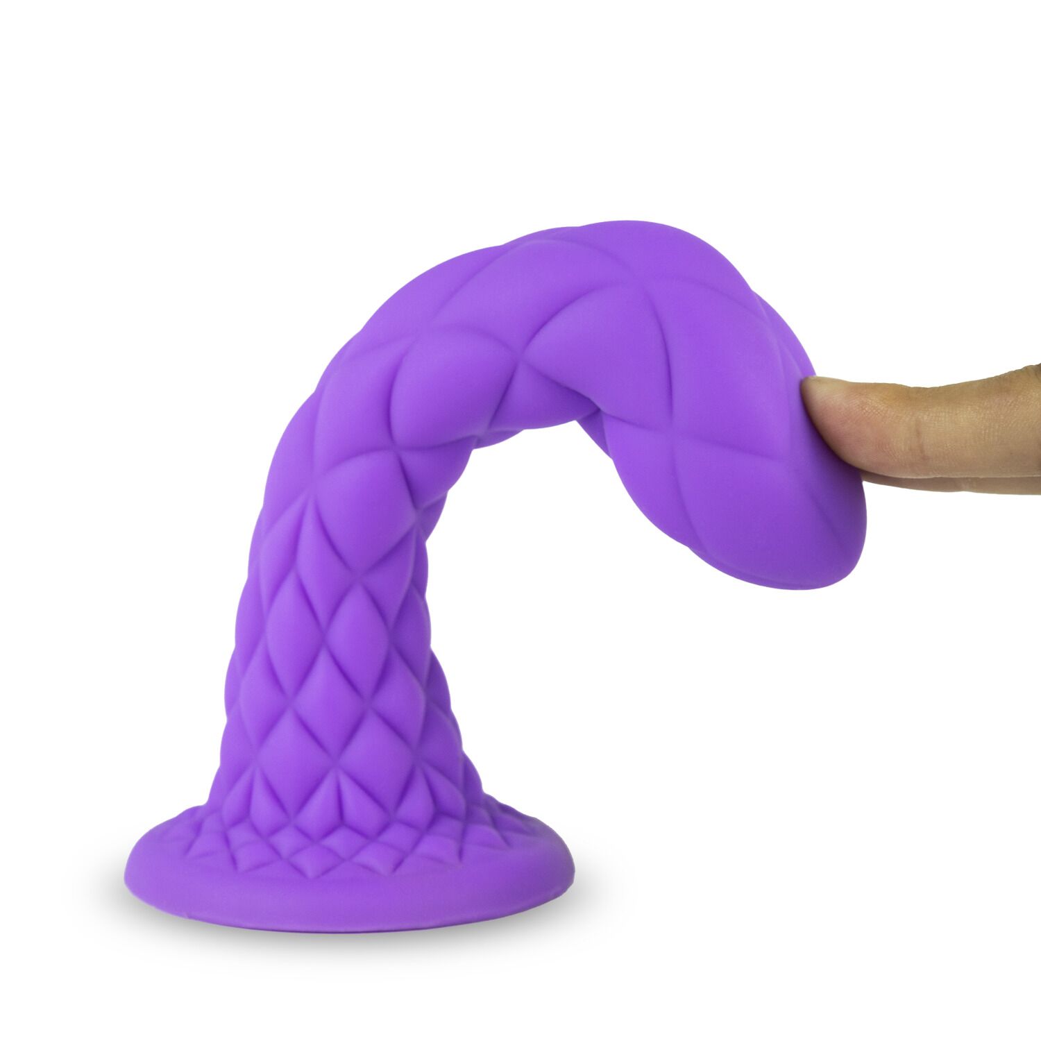 Фалоімітатор SilexD Fantasy Liquid Silicone Dreamy 7in Purple - Зображення 3